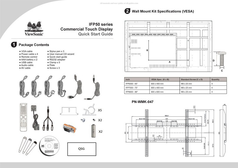 ViewSonic ViewBoard IFP50 Series quick start guide ViewSonic ViewBoard IFP50 Series quick start guide