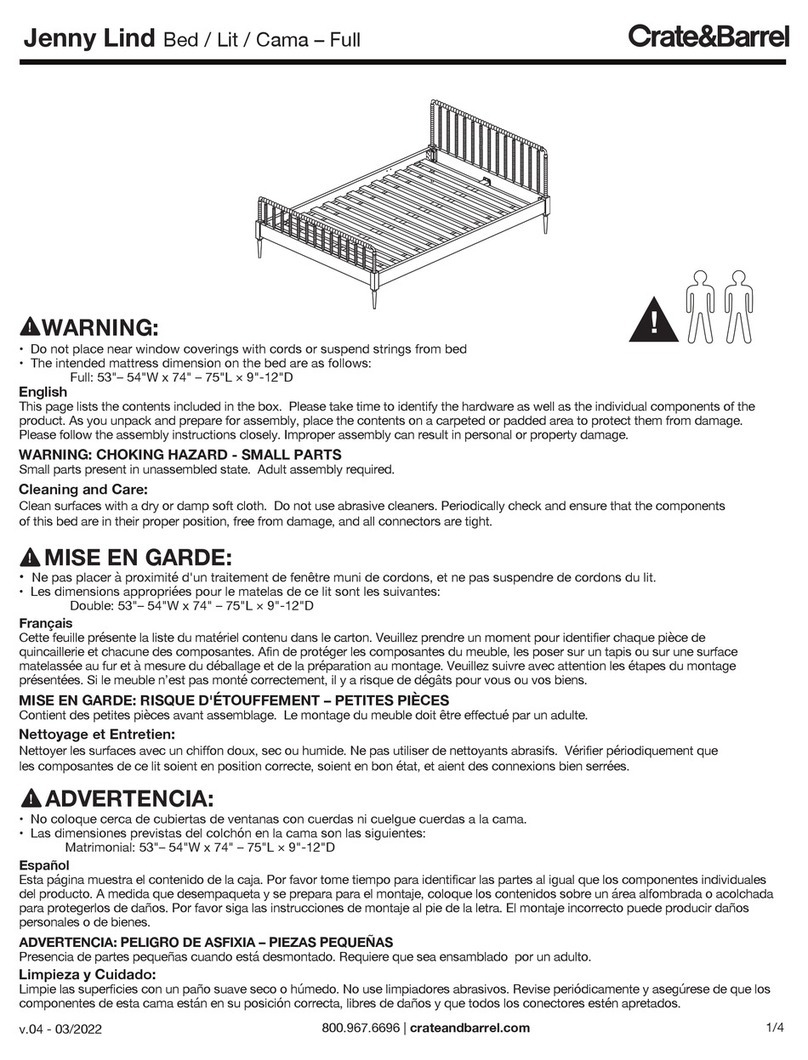Crate&Barrel Jenny Lind User manual Crate&Barrel Jenny Lind User manual