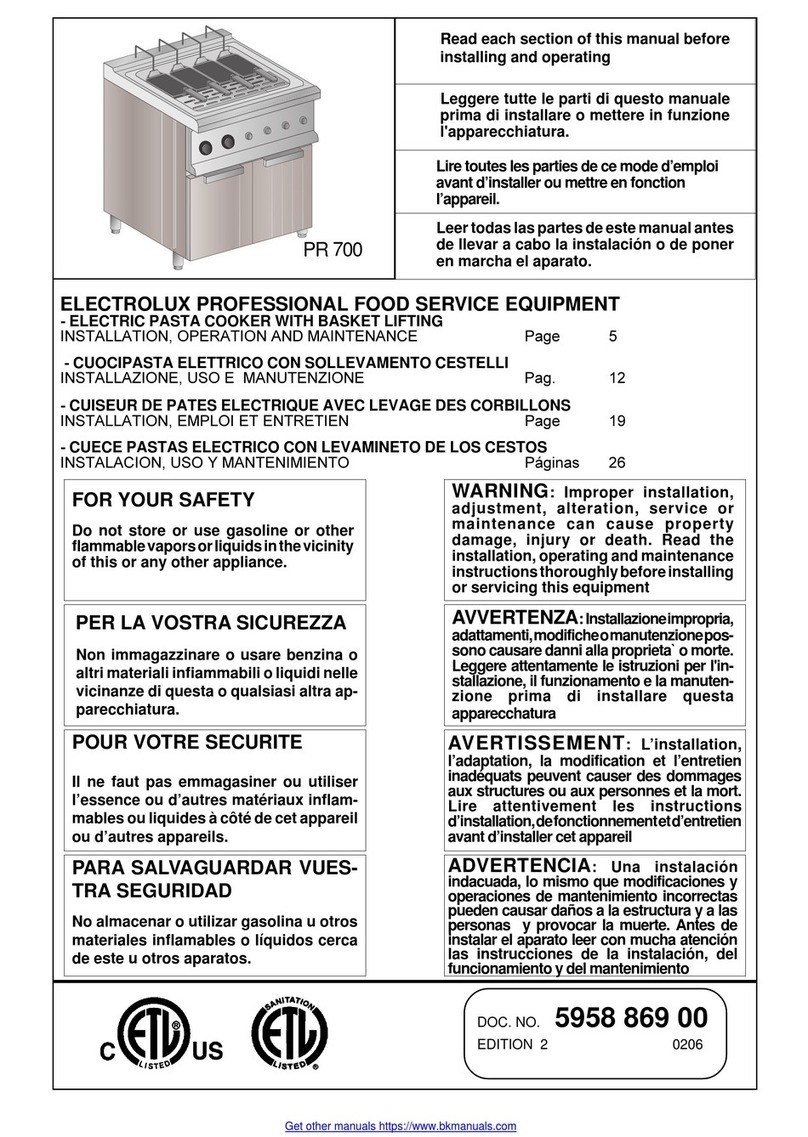 Electrolux PR700 Owner's manual