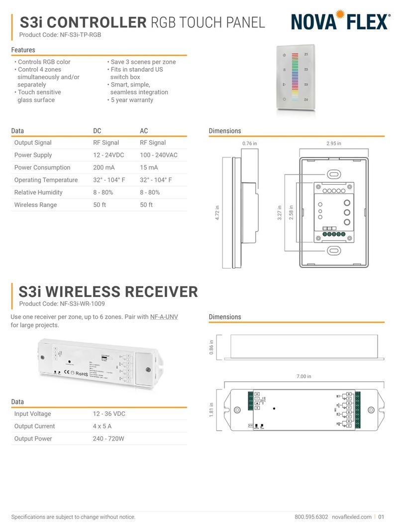 NovaFlex S3i CONTROLLER User manual