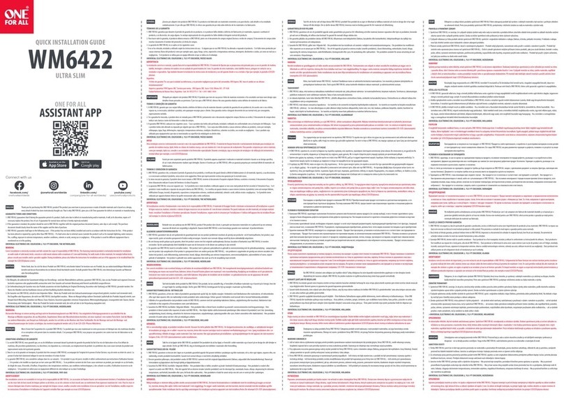 One Forall ULTRA SLIM WM6422 User manual