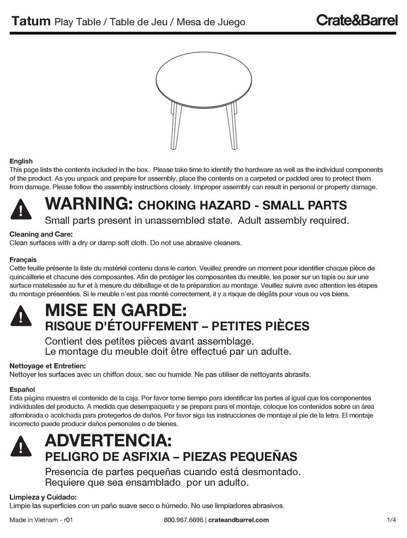Crate&Barrel Tatum User manual Crate&Barrel Tatum User manual