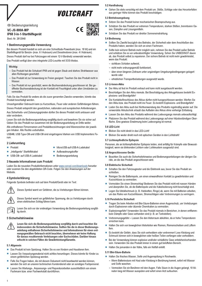 VOLTCRAFT VC-JS-800A-WP operating instructions
