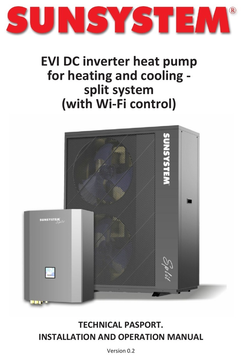 Sunsystem SPLIT R32-0126-1PH Installation and operation manual