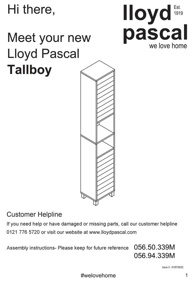 Lloyd Pascal Tallboy 056.50.339M Assembly instructions Lloyd Pascal Tallboy 056.50.339M Assembly instructions