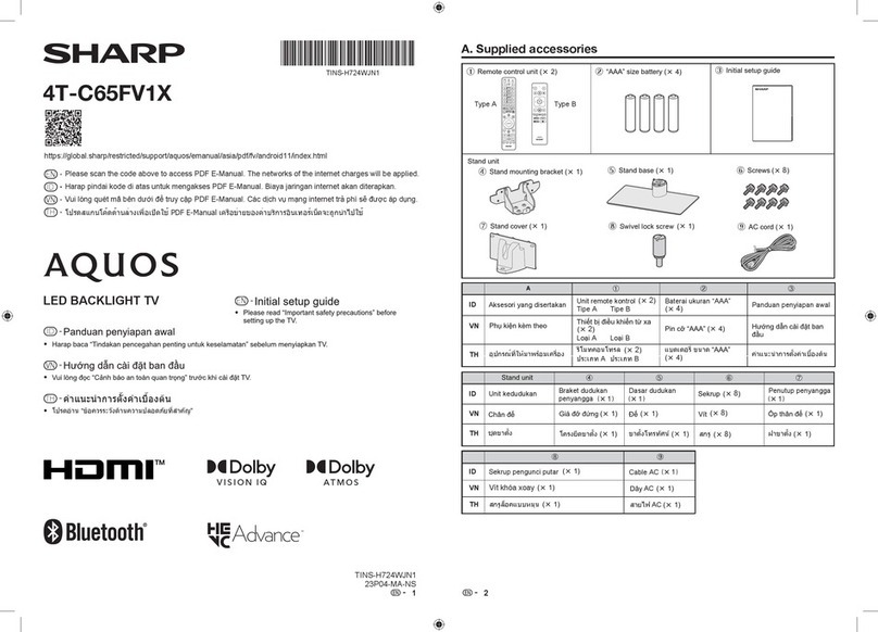 Sharp AQUOS 4T-C65FV1X User manual