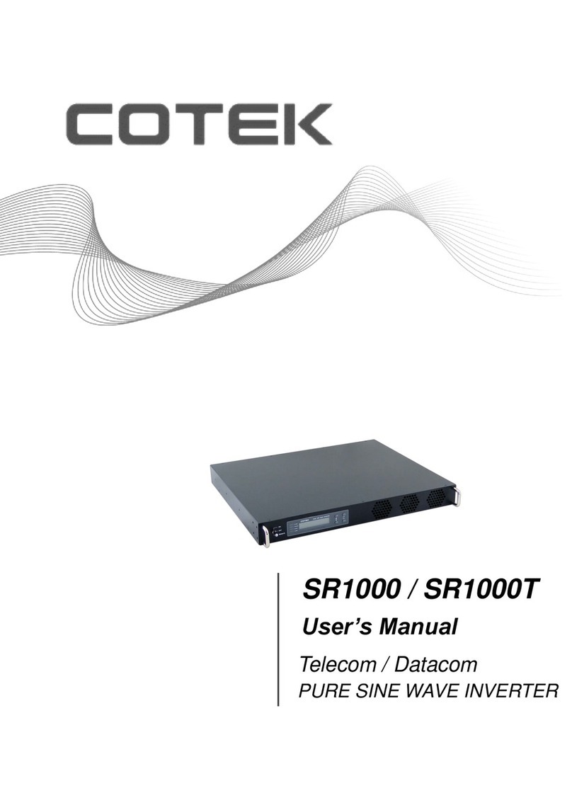 Cotek SR1000 user manual
