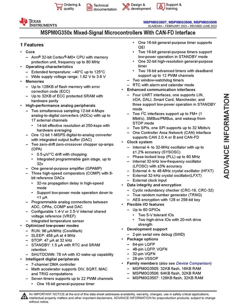 Texas Instruments MSPM0G350 Series instruction manual
