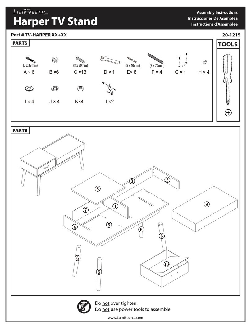 LumiSource TV-HARPER Series Assembly instructions