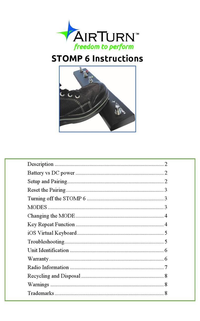 AirTurn STOMP 6 User manual