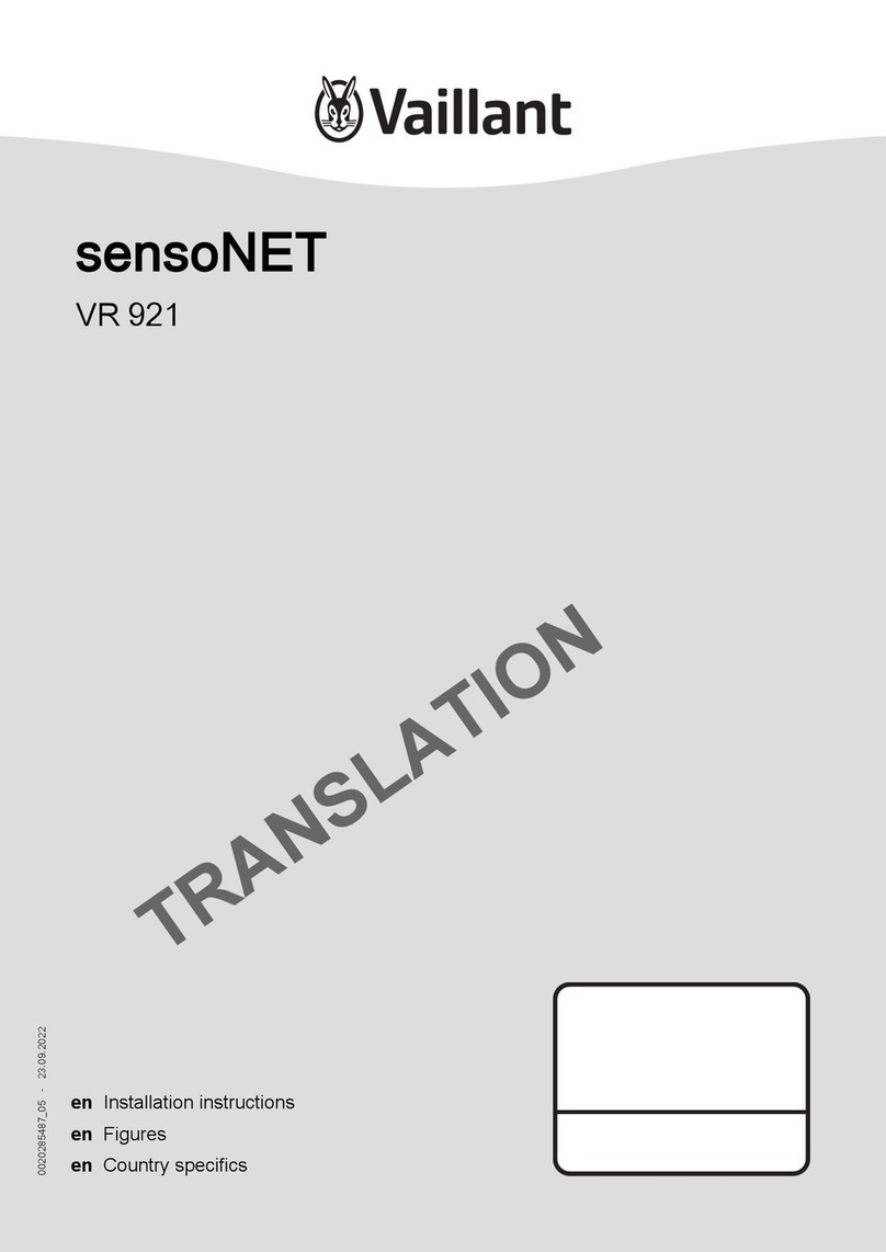 Vaillant sensoNET VR 921 installation instructions