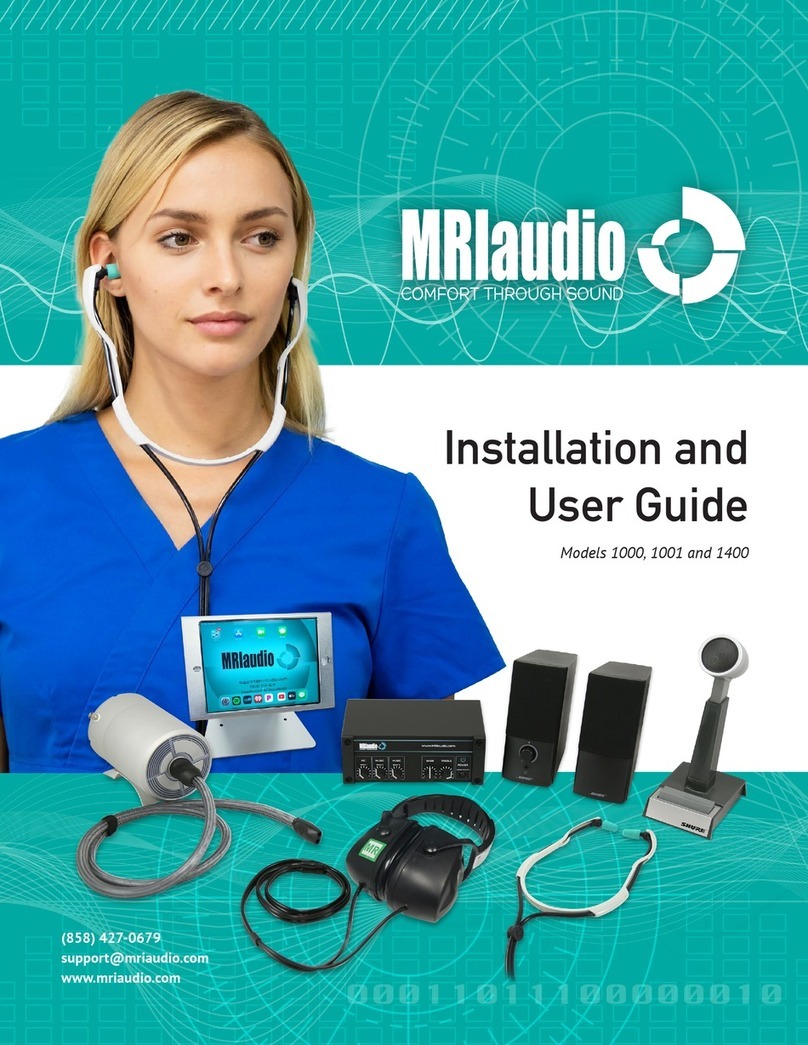 MRIaudio 1000 Installation and user guide