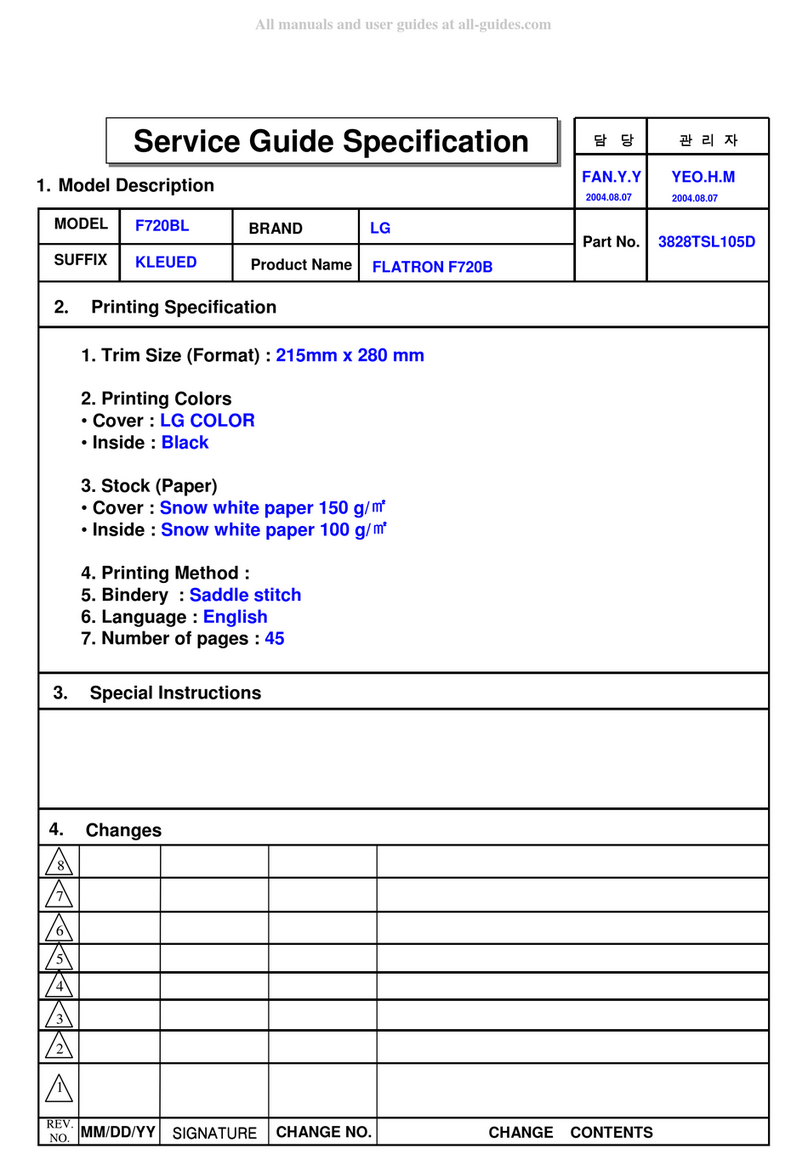 LG Flatron F720B User manual