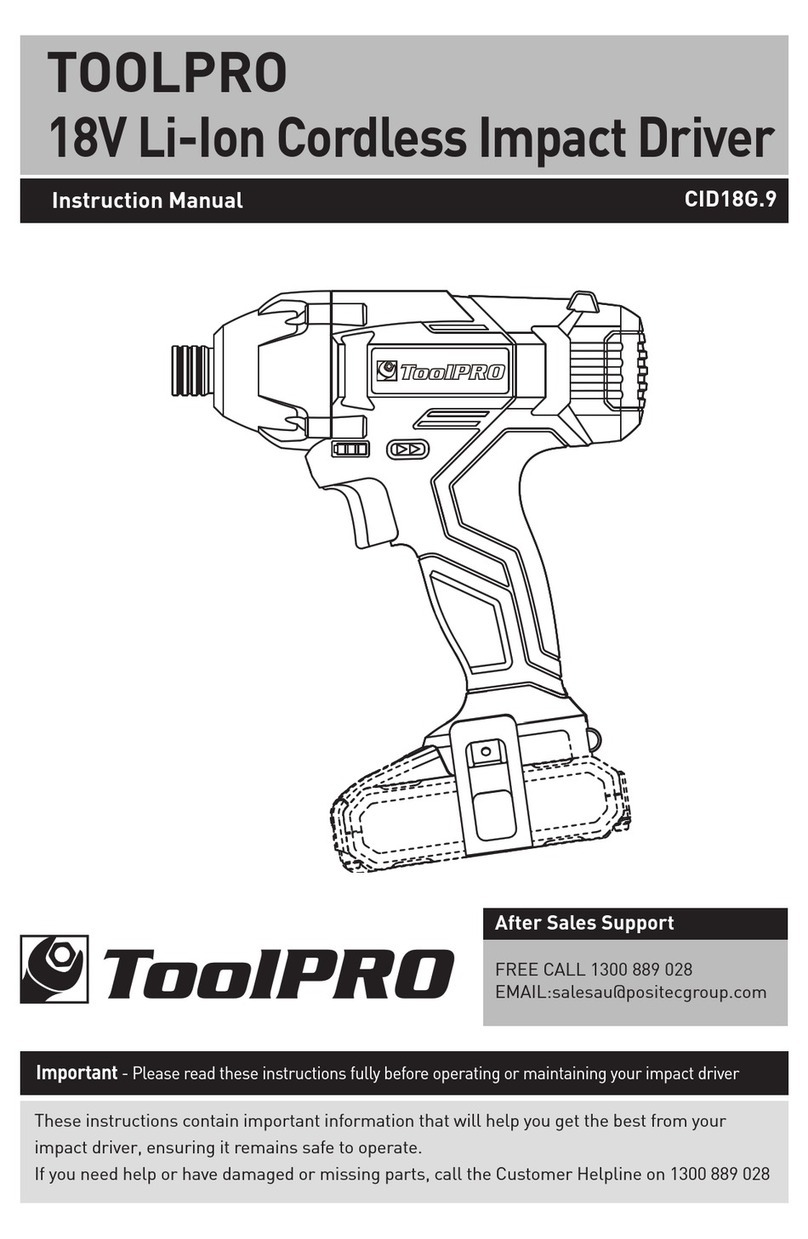 ToolPRO CID18G.9 instruction manual