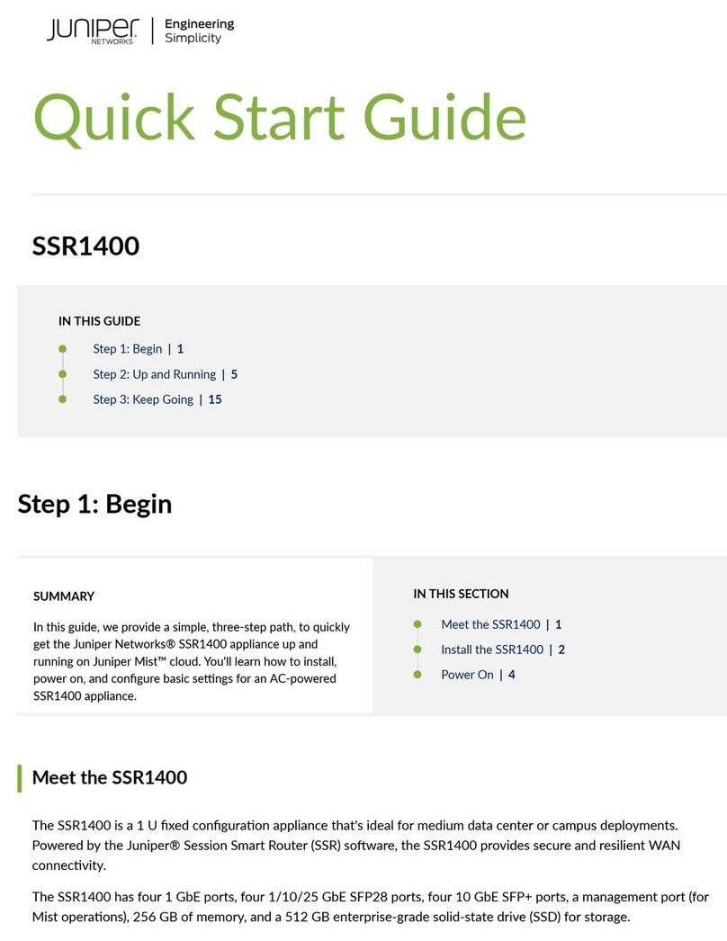 Juniper SSR1400 quick start guide