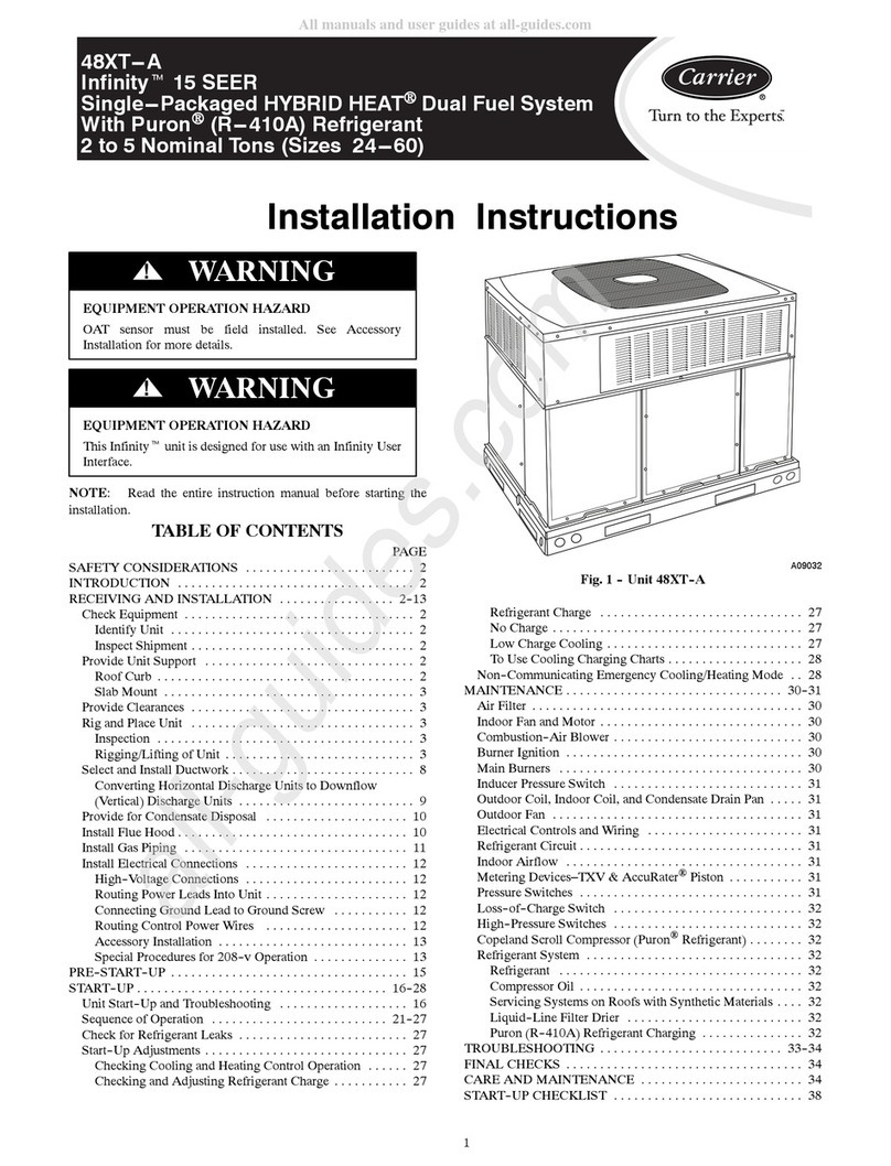 Carrier Infinity 48XT A Series User manual