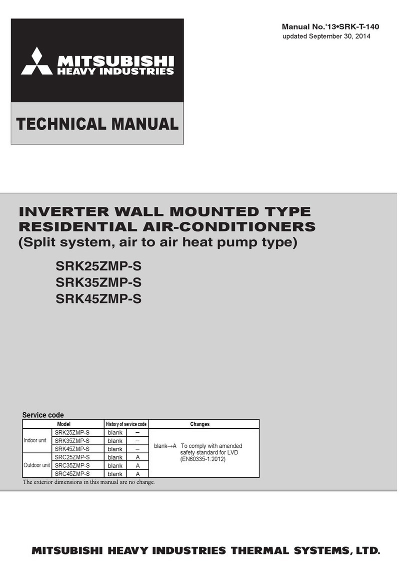 Mitsubishi Heavy Industries SRC25ZMP-S User manual Mitsubishi Heavy Industries SRC25ZMP-S User manual