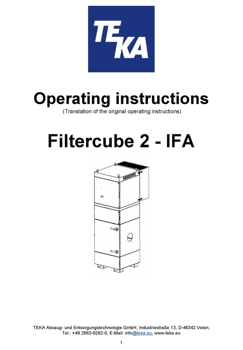Teka Filtercube 2-IFA operating instructions