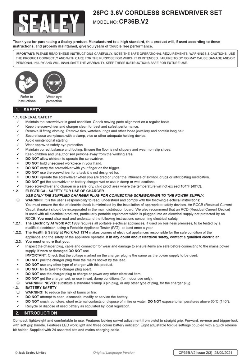 Sealey CP36B.V2 User manual