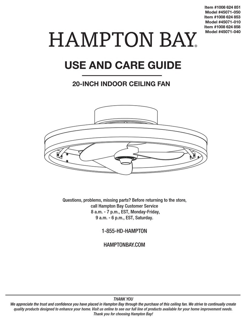 HAMPTON BAY 45071-050 Use and care guide HAMPTON BAY 45071-050 Use and care guide