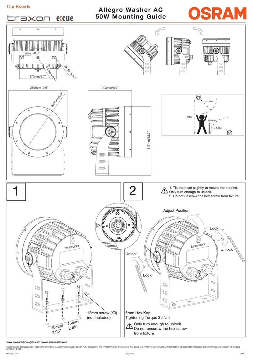 Osram Traxon e:cue Allegro Washer AC Static White Installation instructions manual