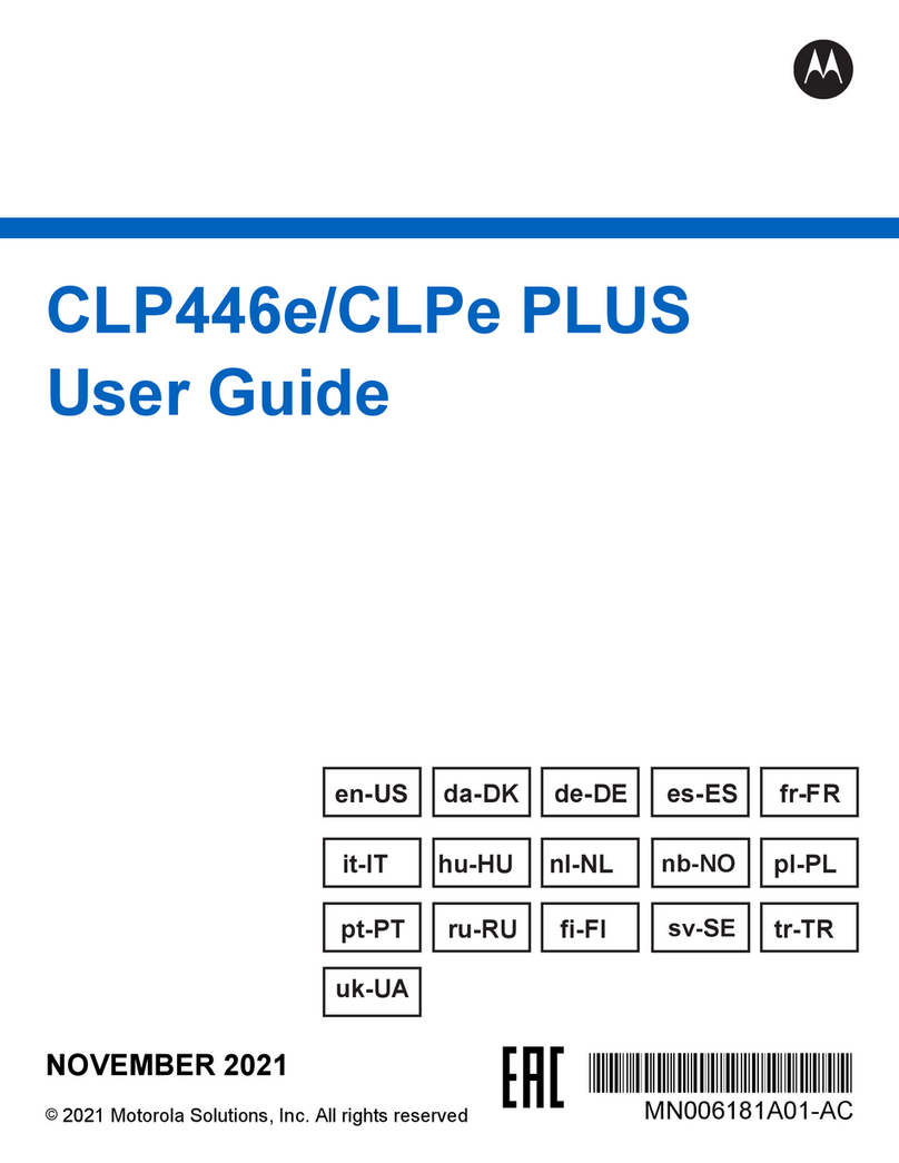 Motorola CLP446e User manual