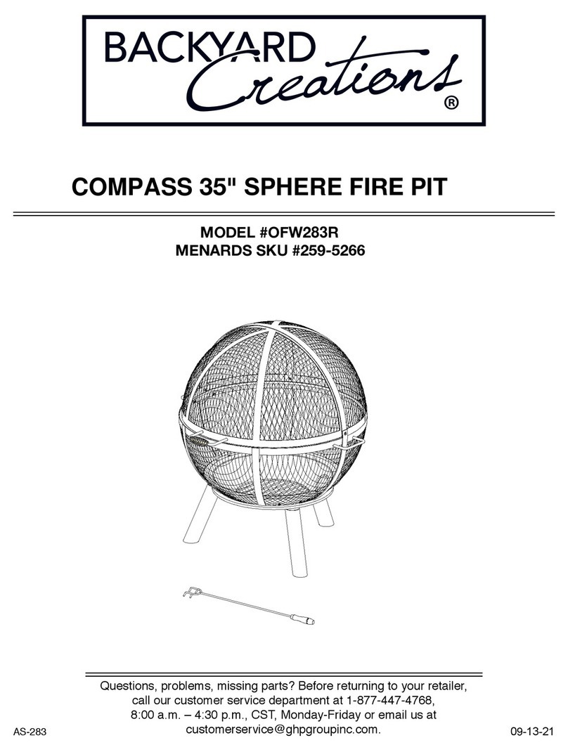 Backyard Creations Compass OFW283R manual Backyard Creations Compass OFW283R manual