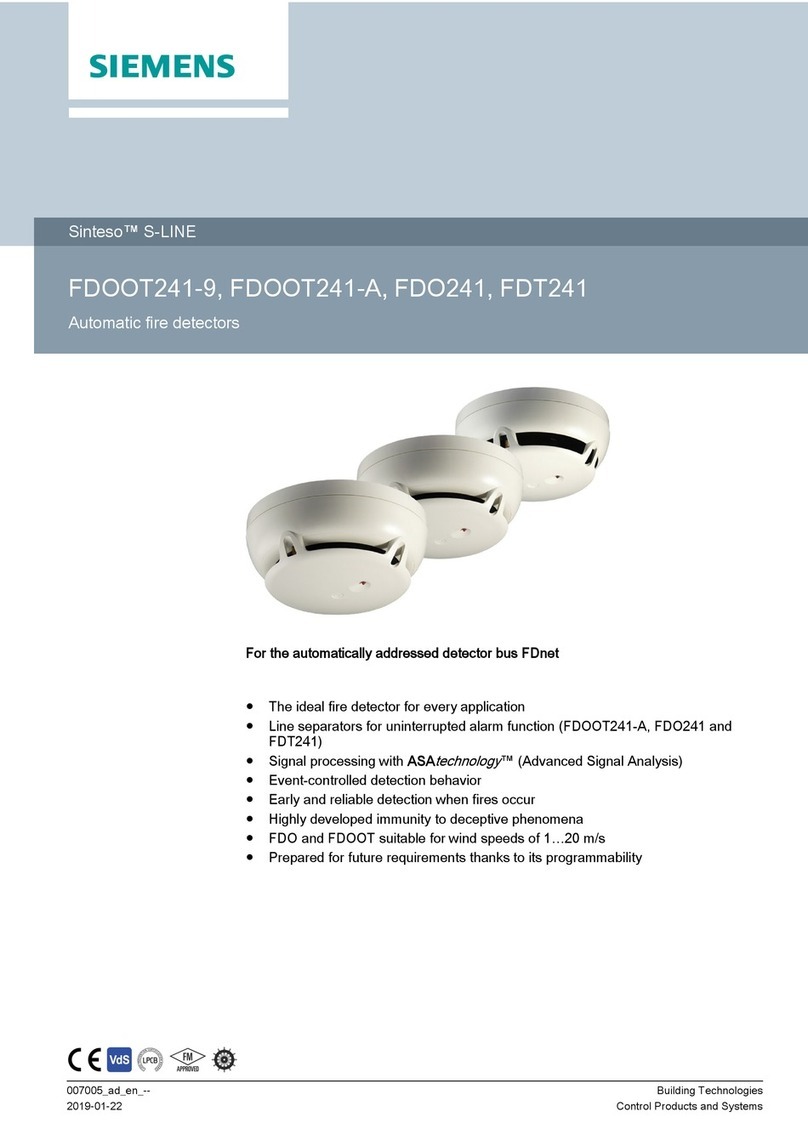 Siemens FDOOT241-9 User manual