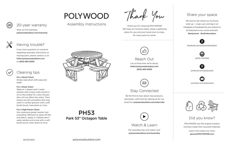 Polywood Park PH53 User manual