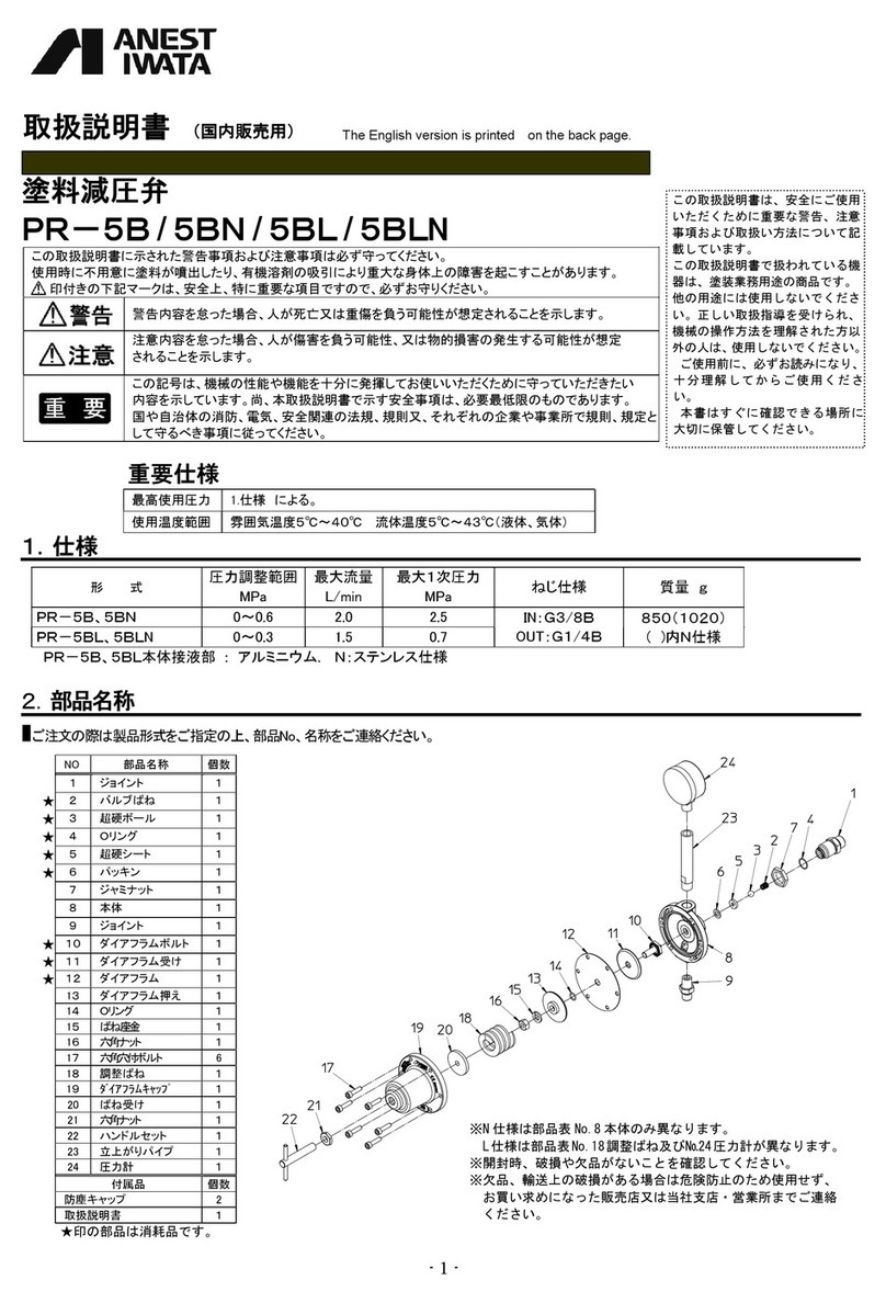 Anest Iwata PR-5B User manual