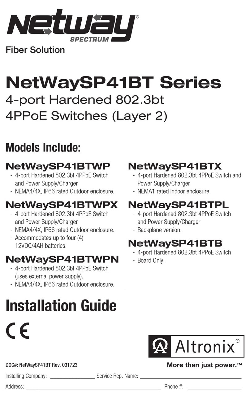 Altronix NetWaySP41BT Series User manual