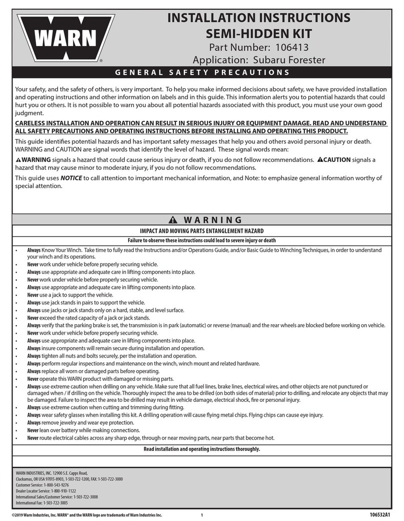 Warn 106413 installation instructions
