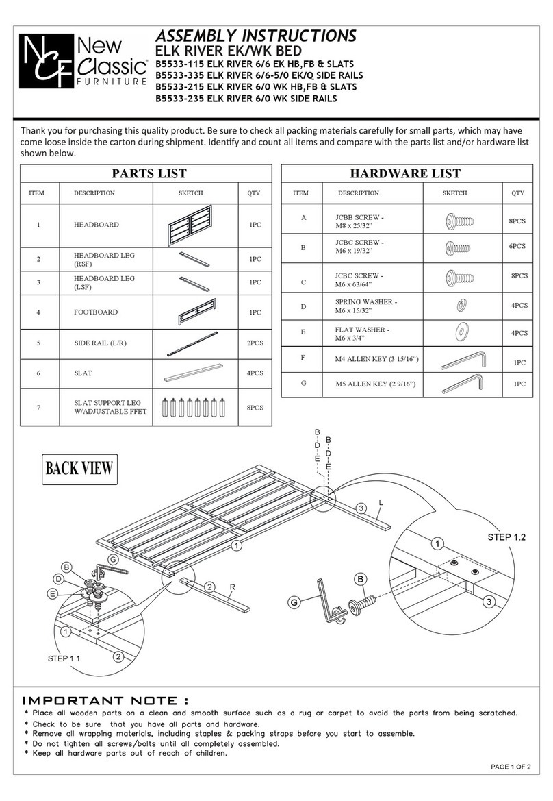 New Classic Furniture ELK RIVER EK Assembly instructions