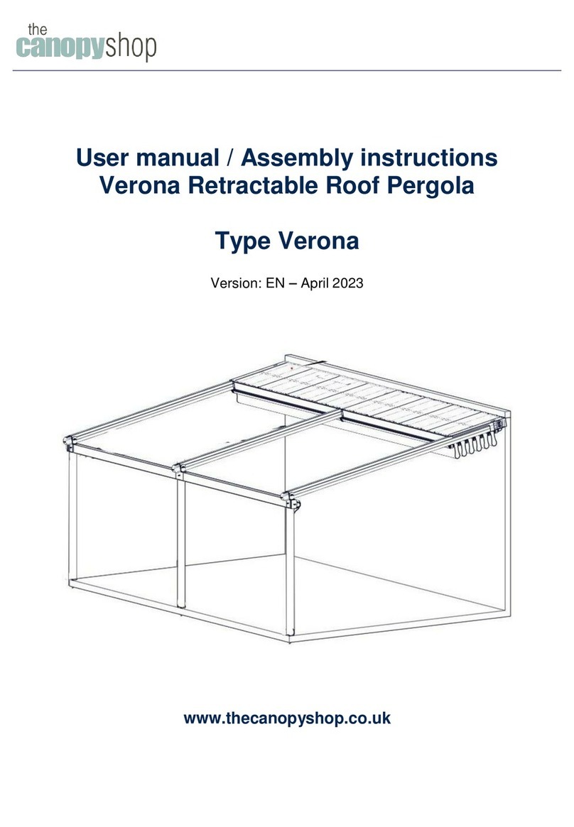the canopyshop Verona User manual & assembly instructions