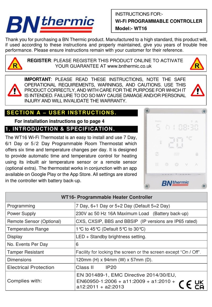 BN Thermic WT16 User manual