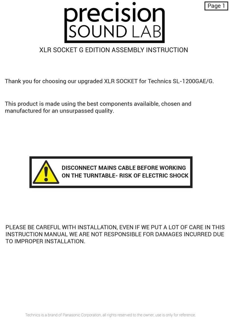 Precision Sound Lab XLR SOCKET G EDITION User manual