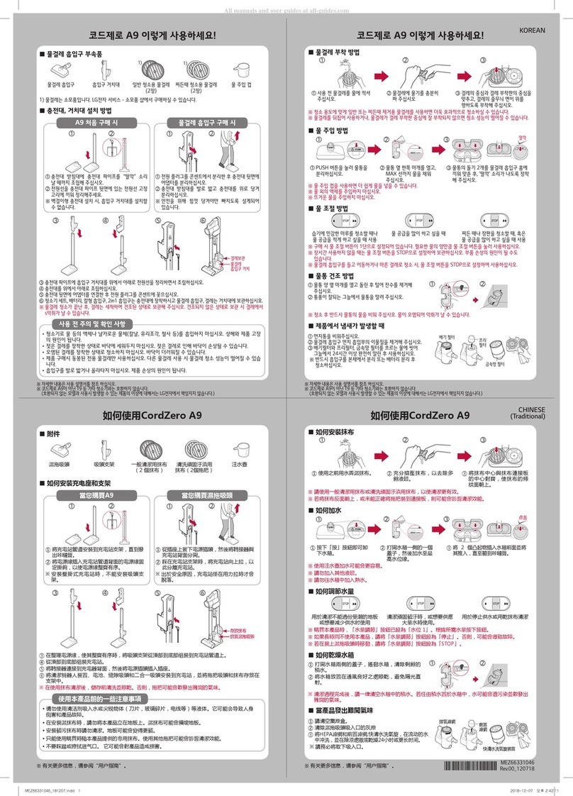 LG CordZero A9 User manual