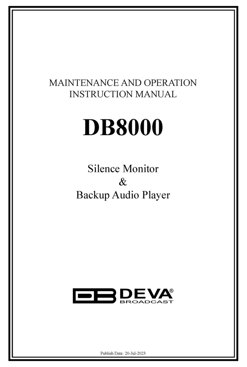 DEVA Broadcast DEVA DB8000 Maintenance and operation instruction manual