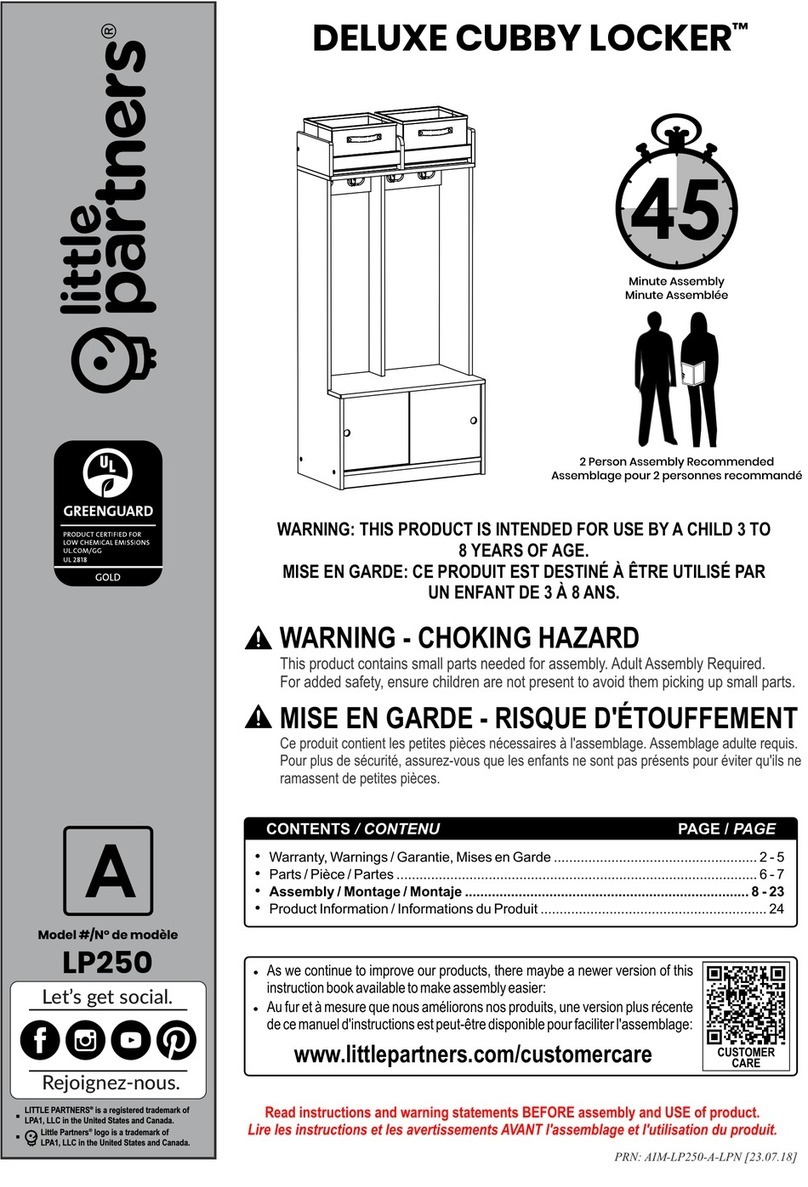 Little Partners DELUXE CUBBY LOCKER User manual