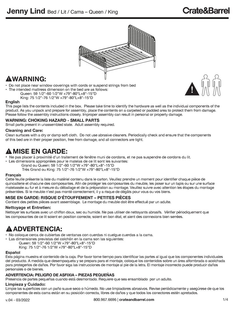 Crate&Barrel Jenny Lind User manual