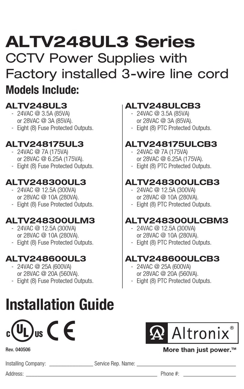 Altronix ALTV248UL3 series User manual