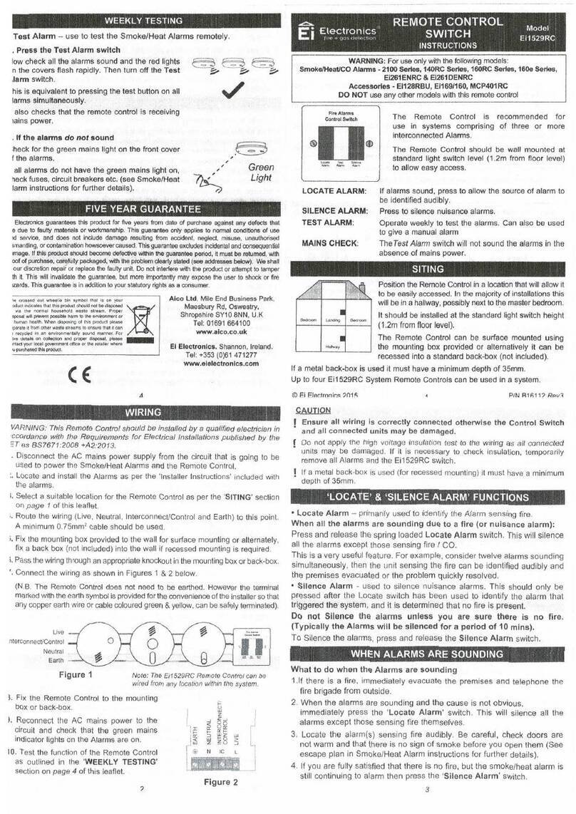 Ei Electronics Ei1529RC instructions