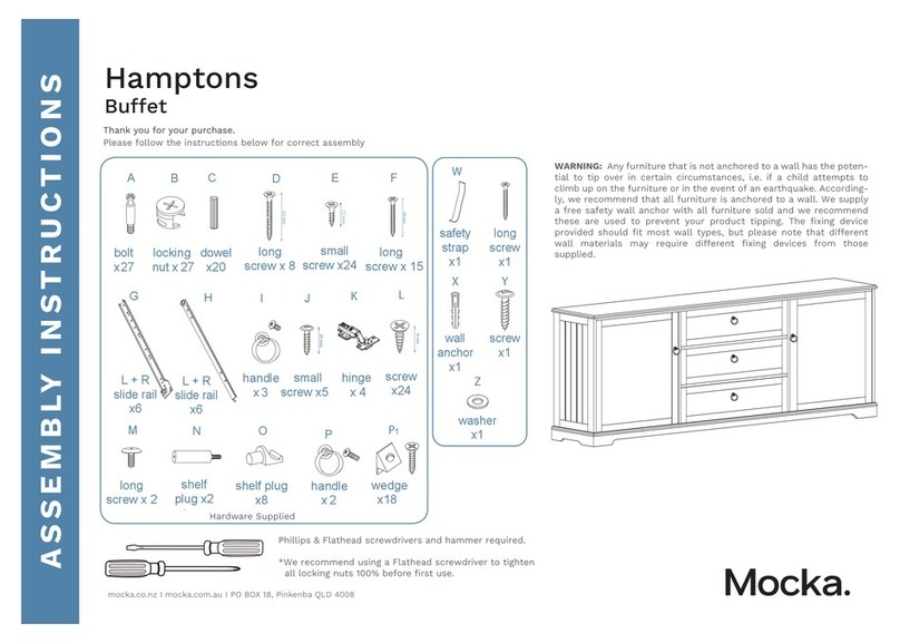 Mocka Hamptons User manual Mocka Hamptons User manual