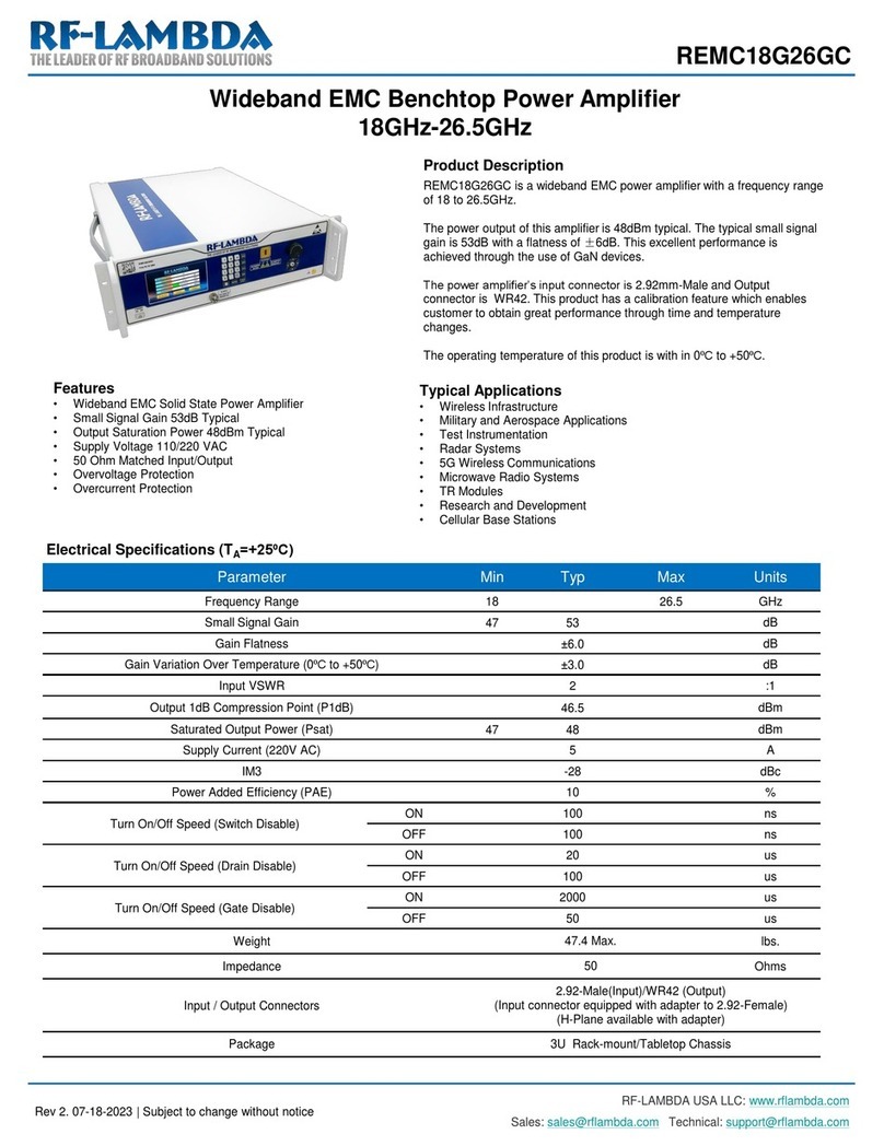 RF-Lambda REMC18G26GC User manual RF-Lambda REMC18G26GC User manual
