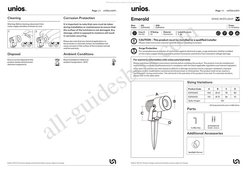 unios Emerald ESPI0005 quick start guide