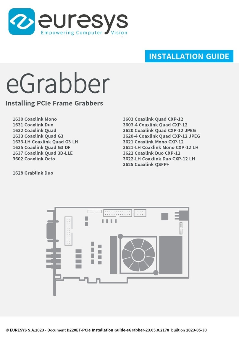 Euresys eGrabber 1630 Coaxlink Mono installation guide