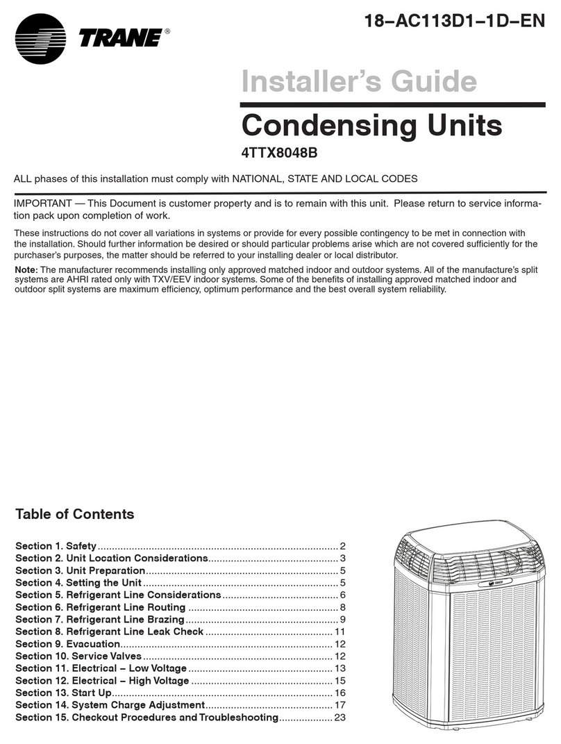 Trane 4TTX8048B Installer's guide