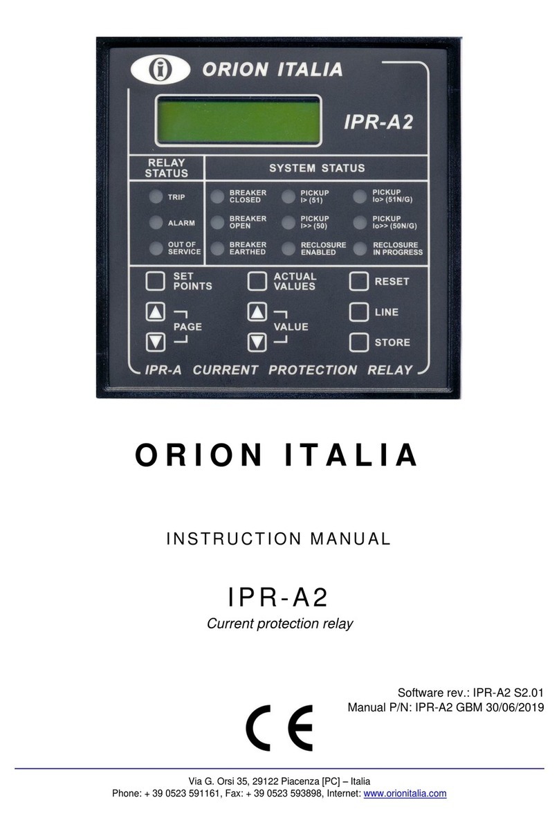 ORION ITALIA IPR-A2 instruction manual