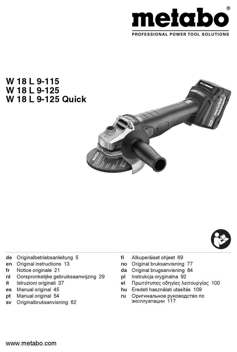 Metabo W 18 L 9-115 User manual