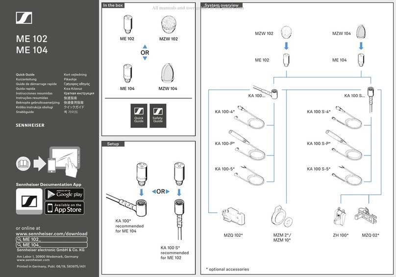 Sennheiser ME 102 quick guide